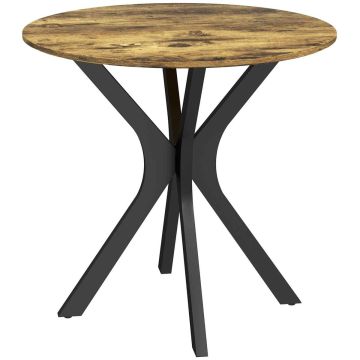 Ēdamgalds Homcom 80x80x75cm., melns/brūns