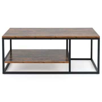 Kafijas galds 105x50x42,5cm, brūnas/melnas krāsas