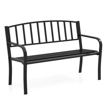 Dārza sols 127x59x85,5cm, melnas krāsas