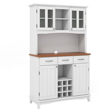Virtuves skapis 112x41,5x184,5cm, baltas/brūnas krāsas
