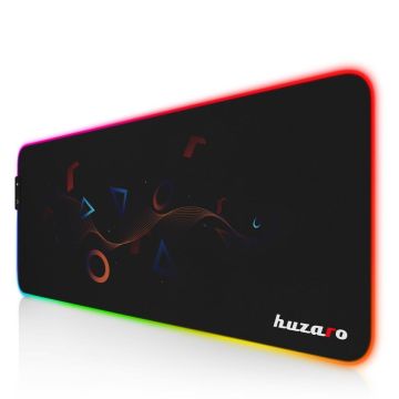 Peles paliktnis Huzaro- Mousepad 2.0 XL RGB melns