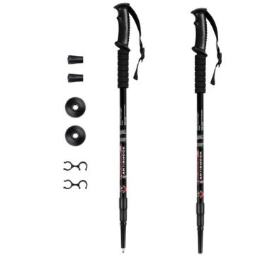 Ziemeļu nūjas 137 cm, melnas krāsas