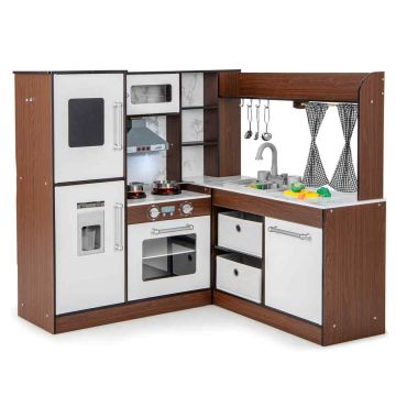 Детская кухня 102x88x97см, коричневый/белый цвет