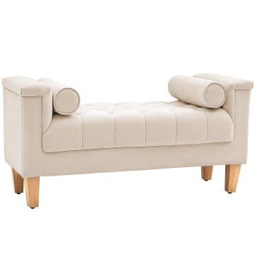 Mīksts sols Homcom 115x44x58cm, smilšu/gaiši brūnas krāsas