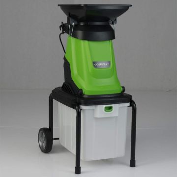 3000W electric wood chipper with 50 l collection box, 45 mm cutting diameter