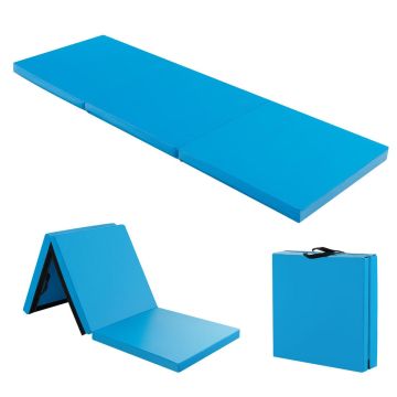 Gimnastikas paklājs 180x60x5cm, zilā krāsā