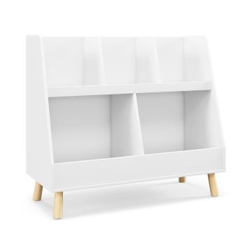 Bērnu plaukts 80x35x71cm, baltas/gaiši brūnas krāsas