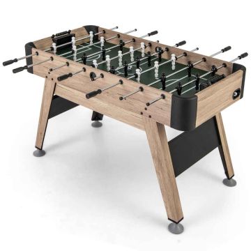 Futbola galds 137x68x84,5cm, gaiši brūnas/melnas krāsas