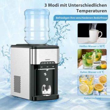 3-in-1 water dispenser, with ice maker function, 28 × 43 × 48 cm