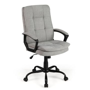 Biroja krēsls 65x62x114cm, pelēkas/melnas krāsas