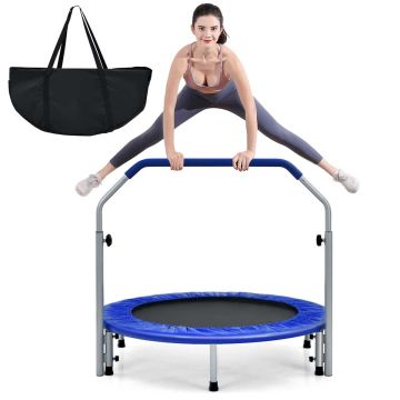 Fitness batuts 101x122cm, melnas/zilas krāsas