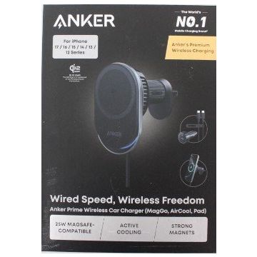 Bezvadu automašīnas lādētājs Anker Prime Wireless Car Charger, Qi2.2, 25 W