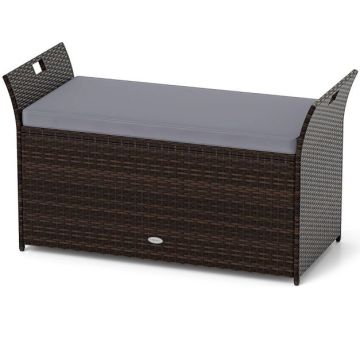 Dārza sols 125x56x71cm, tumši brūnas/pelēkas krāsas