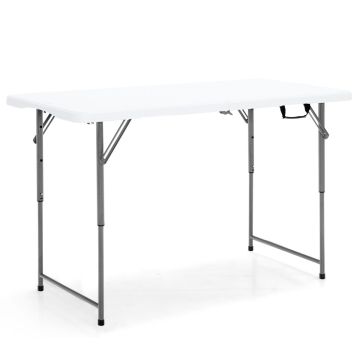 Туристический складной стол 120x60x74,5см, белый/серый цвет