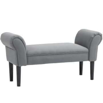 Mīksts sols Homcom 102x36x51cm, pelēks/melns