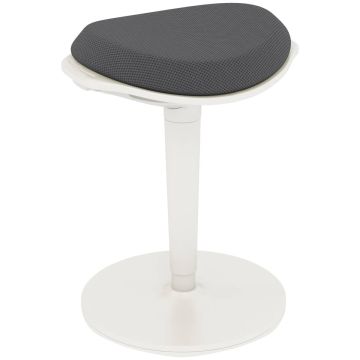 Biroja krēsls Homcom 41x35x71,5cm, baltas/pelēkas krāsas