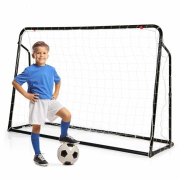 Futbola vārti 187x60x122,5cm, melnas krāsas