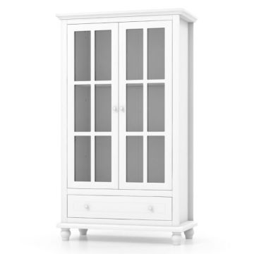 Книжный шкаф 80x40x139см, белого цвета