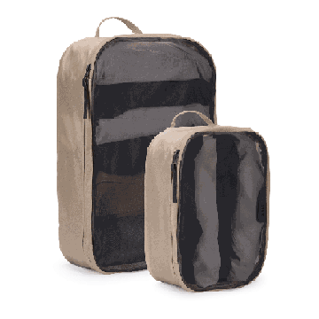 Ceļojumu mantu organizētāju komplekts Thule Packing Cube, 1 vidējs un 1 mazs, Bēšs, 95 × 255 × 355 mm