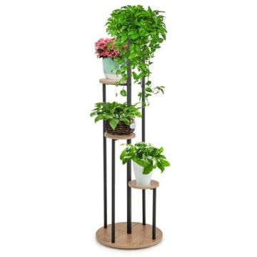 Подставка для цветов 40x40x122,5см, черного/коричневого цвета