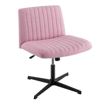 Biroja krēsls 71x66x91,5cm, rozā/melnas krāsas