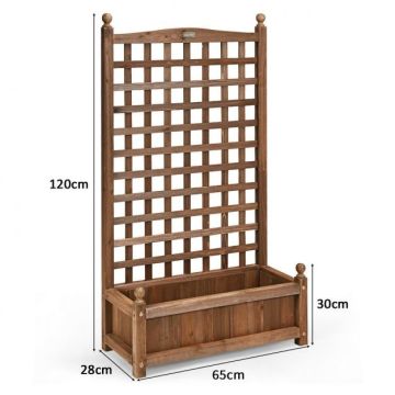 Paceltā dobe 64,5x28x120cm, brūnā krāsā