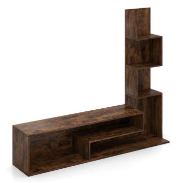 TV galds 144,5x29,5x121cm, brūnas krāsas
