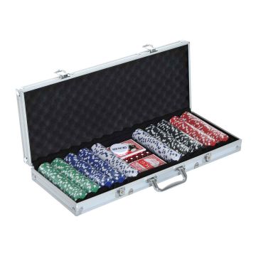 Pokera komplekts Homcom 55,5x22x6,5cm, dažādās krāsās