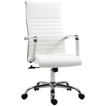 Biroja krēsls 46x64x114cm, baltas/ sudrabotas krāsas