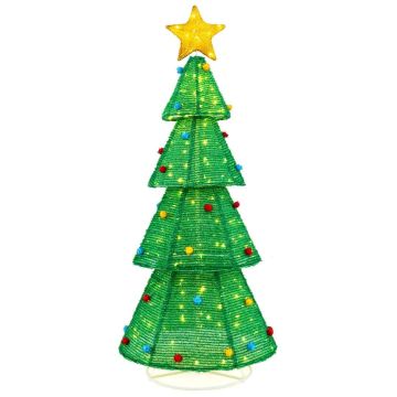 LED Ziemassvētku eglīte 80x80x190cm, zaļā krāsā
