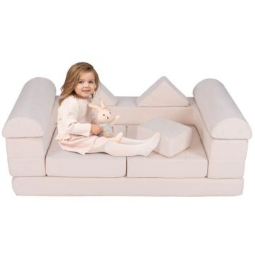 Moduļu bērnu sofa 130x66x52,5cm, smilškrāsas