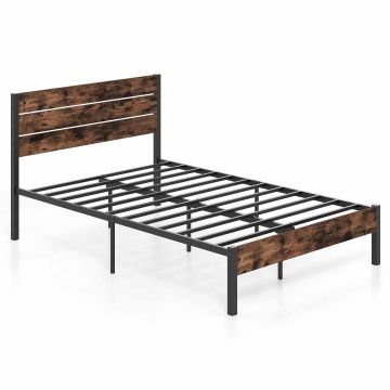 Divvietīga gultas rāmis 200x140x100,5cm, brūnas/zaļas krāsas