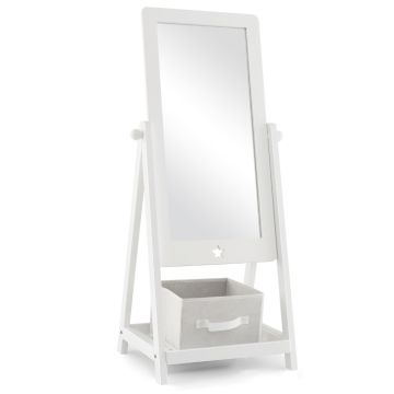 Bērnu spogulis 45x40x112cm, baltas krāsas