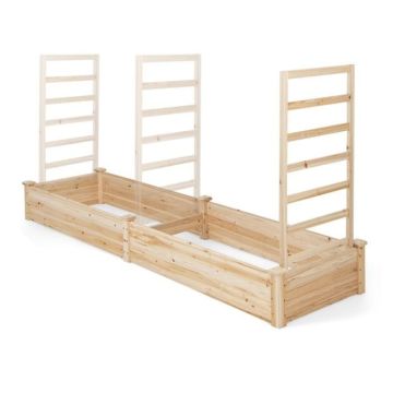 Paaugstināta dobe 235x63x102cm, gaiši brūnas krāsas