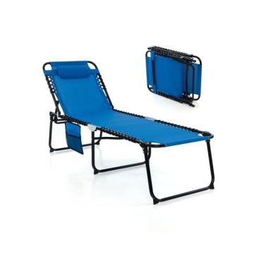 Gulta 188x59x41cm, zils/melns