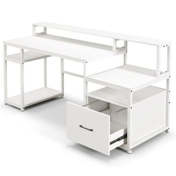 Письменный стол 168x60x89см, белого цвета