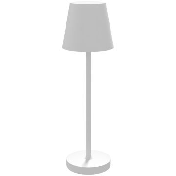 Galda lampa Homcom 11,2x11,2x36,5cm, baltā krāsā