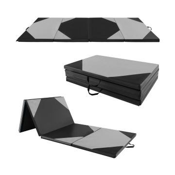 Jogas paklājs 300x117x5cm, melnas/pelēkas krāsas