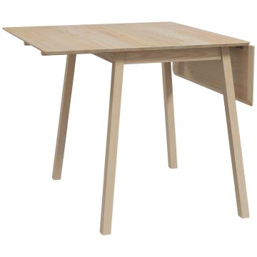 Ēdamistabas galds Homcom 110x86x75cm, gaiši brūnā krāsā