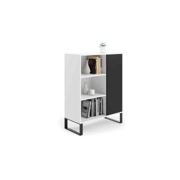 Skapis Fondi 116,4x90x40 cm, balts/melns