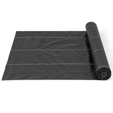 Dārza aizsargplēve nezālēm 2500x200cm, melnas krāsas