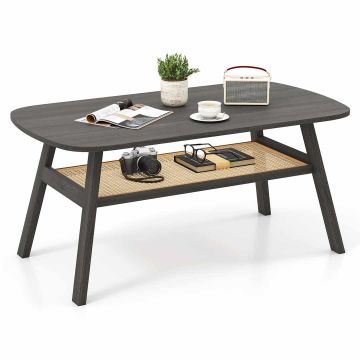 Kafijas galdiņš 100x55x44,5cm, tumši brūnā krāsā