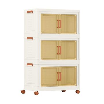 Книжный шкаф 62,5x34,5x99,5см, бело-коричневый цвет