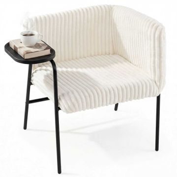 Accent armchair, with lumbar cushion, 65 × 72.5 × 62 cm