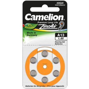 Akumulatori Camelion A13/DA13/ZL13, 6 gab