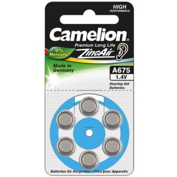 Akumulatori Camelion A675/DA675/ZL675, 6 gab