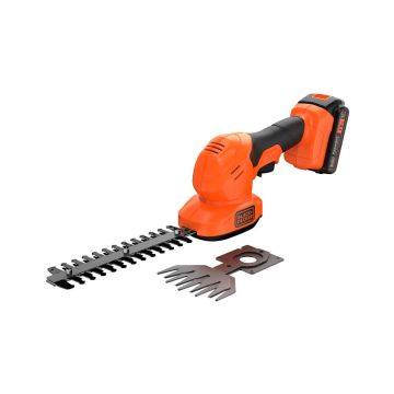 Akumulatora dzīvžogu un zāles šķēres BLACK & DECKER BCSS18D1-QW, 1 × 2,0 Ah