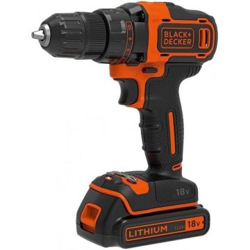 Akumulatora urbjmašīna-skrūvgriezis BLACK & DECKER BDCDD186KB-QW, 2 × 1,5 Ah