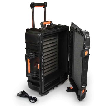 Akumulatoru lādētājs PORT CONNECT Charging Suitcase, 12 ierīcēm, 428 × 224 × 549 mm