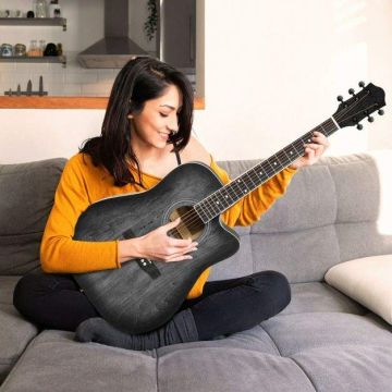 Acoustic guitar, cutaway, 16 × 5 × 41 inches